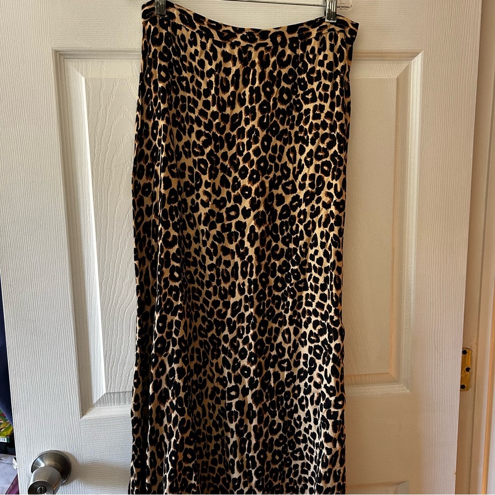 Reformation Leopard Print Maxi Skirt